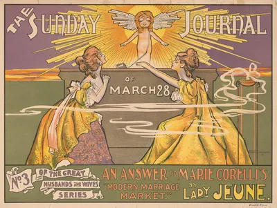The Sunday Journal of March 28. No. 3 by Frank Arthur Nankivell, 1897 — digital art print download
