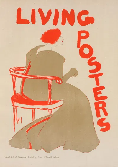 Living Posters by Frank Hazenplug, 1897 — digital art print download