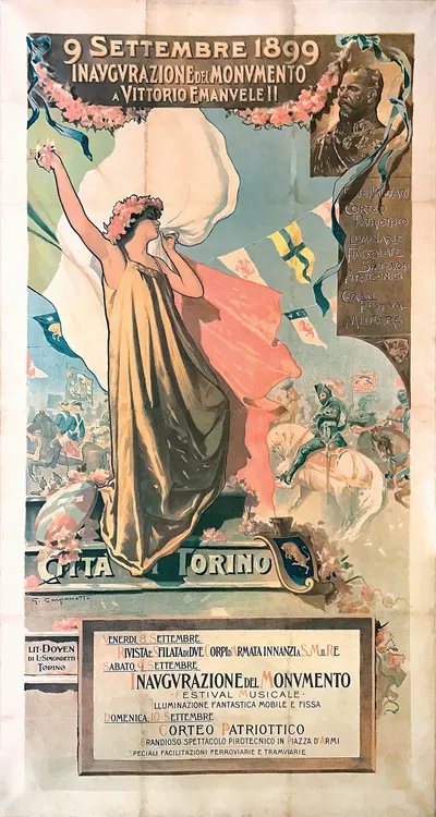 9 Settembre 1899, Inaugurazione Al Monumento Di Vittorio Emanuele Ii by Giovanni Battista Carpanetto, 1899 — digital art…