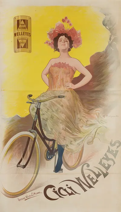 Cicli Welleyes by Giovanni Battista Carpanetto, 1899 — digital art print download