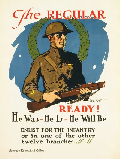 The regular – ready! by Gordon Grant, 1917 — digital art print download