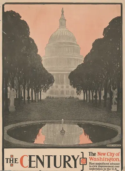 The Century. The new city of Washington by Генри МаКартёр, 1890 — digital art print download