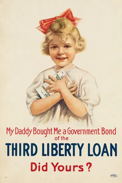 My daddy bought me a government bond of the Third Liberty Loan, did yours by Генри Патрик Роли, 1918 — digital art print…