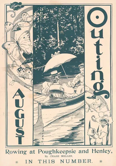 Outing for August rowing at Poughkeepsie & Henley, in this number by Chase Mellen. by Henry Summer Watson, 1896 — digital…