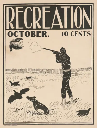 Recreation for October by Henry Summer Watson, 1896 — digital art print download