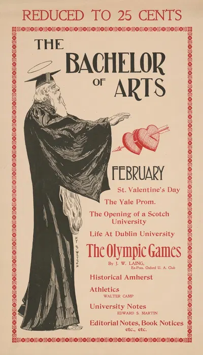 The Bachelor of Arts for February by Henry Summer Watson, 1896 — digital art print download
