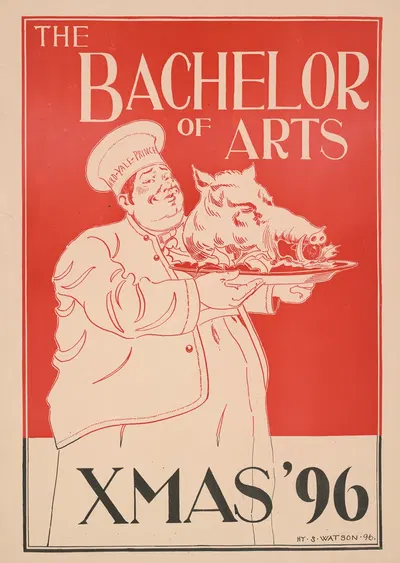 The Bachelor of Arts for Xmas '96 by Henry Summer Watson, 1896 — digital art print download