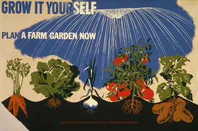 Grow it yourself Plan a farm garden now. by Herbert Bayer, 1941 — digital art print download