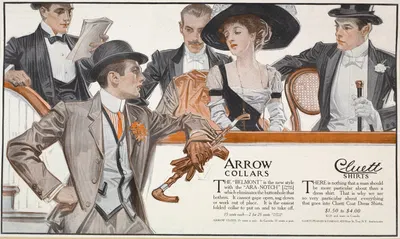 Arrow collars, Cluett shirts by Джозеф Кристиан Лейендеккер, 1909 — digital art print download