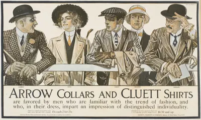 Arrow collars. Cluett shirts by Joseph Christian Leyendecker, 1895 - 1917 — digital art print download