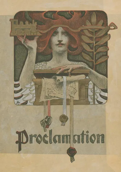 Proclamation by Джозеф Кристиан Лейендеккер, 1890 — digital art print download