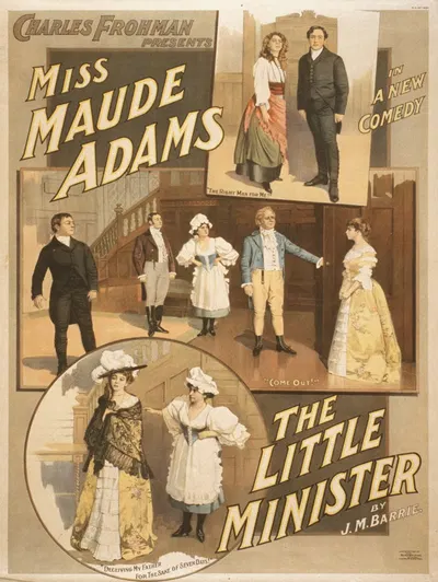 Charles Frohman presents Miss Maude Adams in a new comedy, The little minister by James Matthew Barrie, 1897 — digital art…