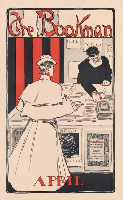 The Bookman, April by Джеймс Монтгомери Флагг, 1896 — digital art print download
