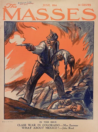 Massacre during Colorado Coal Strike at Ludlow, Colorado by John Sloan, 1814 — digital art print download