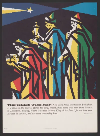 The three wise men by Joseph Binder, 1962 — digital art print download