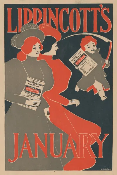 Lippincott's January by Joseph Gould — digital art print download