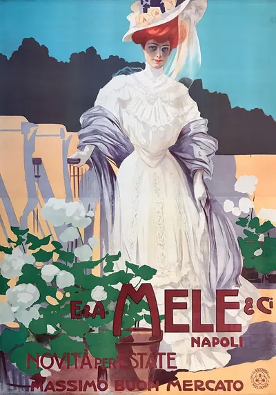 E. & A. Mele Napoli. Novita’ Per L’Estate, Massimo Buon Mercato by Leopoldo Metlicovitz — digital art print download