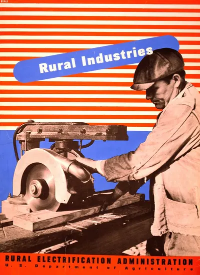 Rural industries Rural Electrification Administration, U.S. Department of Agriculture by Lester Beall, 1930 — digital art…