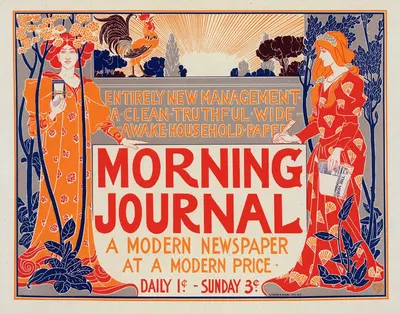 Morning Journal by Louis Rhead, 1900 — digital art print download
