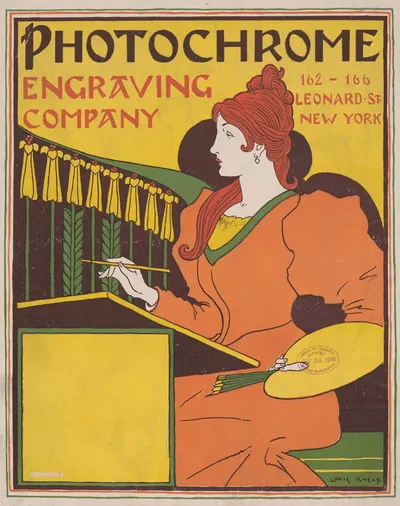 Photochrome engraving company by Louis Rhead, 1895 — digital art print download