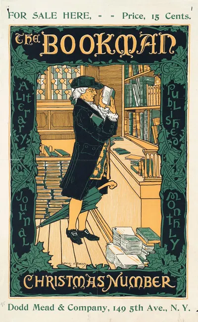The bookman Christmas number by Louis Rhead — digital art print download