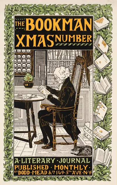 The bookman Xmas number by Louis Rhead — digital art print download