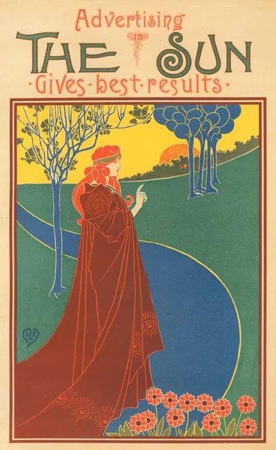 The Sun by Louis Rhead, 1896 — digital art print download
