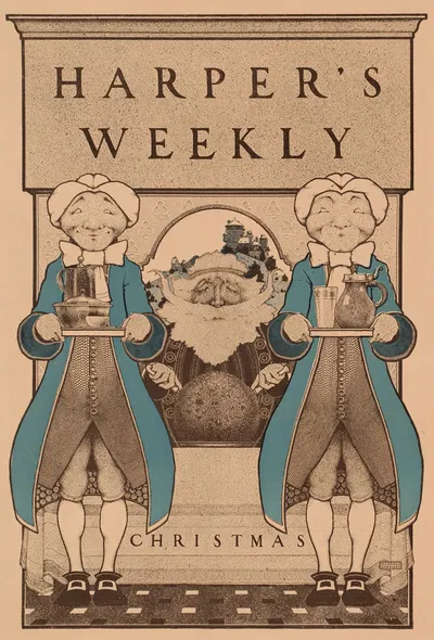 Harper's weekly, Christmas by Maxfield Parrish, 1896 — digital art print download