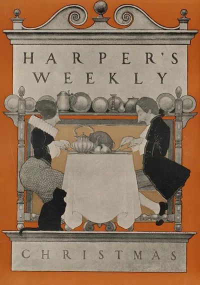 Harper's weekly, Christmas by Максфилд Парриш, 1897 — digital art print download