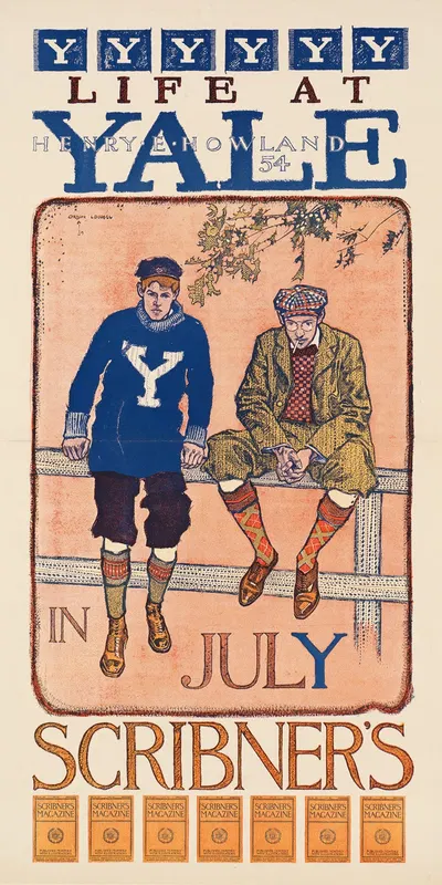 Life at Yale in July scribner's by Orson Lowell — digital art print download