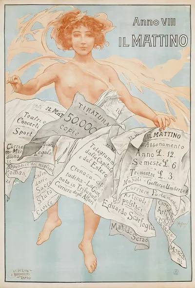 Il Mattino, Anno VIII by Винченцо Мильяро, 1900 — digital art print download