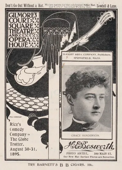 Gilmore's court square theatre & opera house by Уилл Брэдли, 1895 — digital art print download