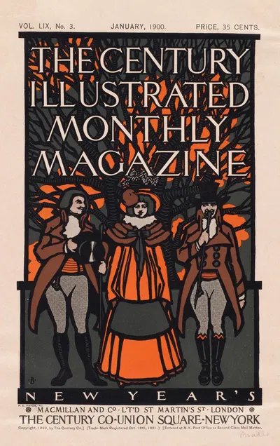 The century illustrated monthly magazine, New Year's by Уилл Брэдли, 1899 — digital art print download