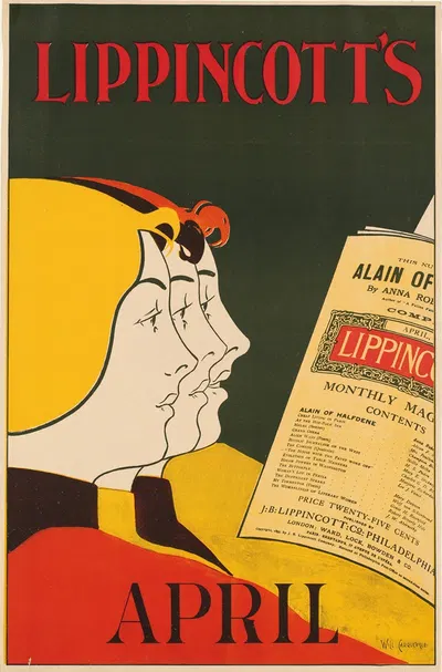 Lippincott's April by William Carqueville, 1895 — digital art print download