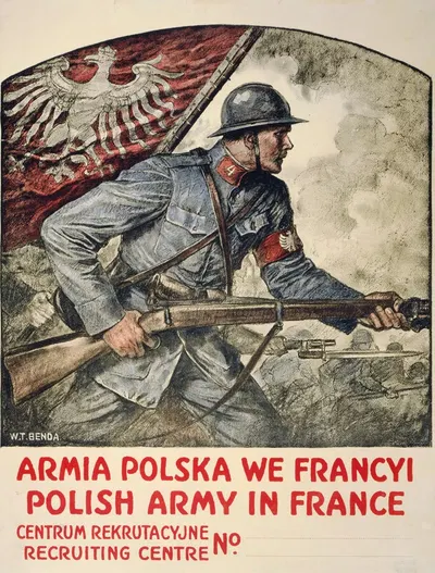 Polish Army in France by Wladyslaw Theodore Benda, 1917 — digital art print download