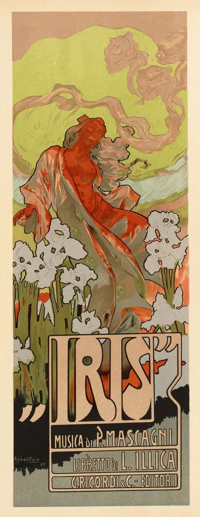Iris by Adolfo Hohenstein, 1895 — digital art print download