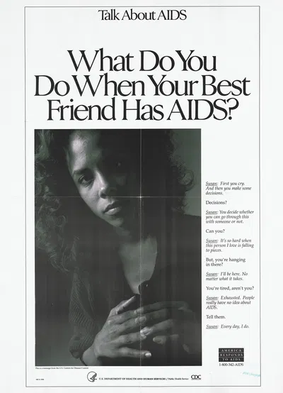 What do you do when your best friend has AIDS by Centers for Disease Control and Prevention, 1992 — digital art print…