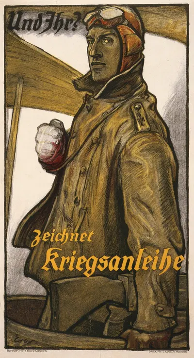 Und Ihr, Zeichnet Kriegsanleihe by Фриц Эрлер, 1918 — digital art print download