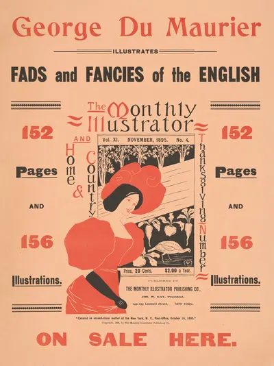 Fads and fancies of the English. The Monthly Illustrator, November, 1895 by Джордж Дю Мориэ, 1895 — digital art print…
