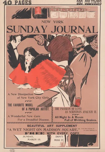 New York Sunday journal… March 15. by Джордж Рейтер Брилл, 1896 — digital art print download