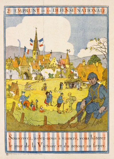 2éme Emprunt de la Défense Nationale. Souscrivez, aidez-nous á vaincre, vous hâterez le jour de la victoire et du retour au…