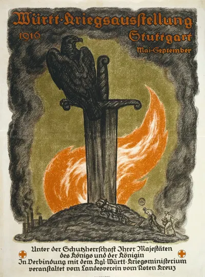 Württ. Kriegsausstellung, 1916 Stuttgart Mai-September by Иоганн Винценц Цисзарз, 1916 — digital art print download