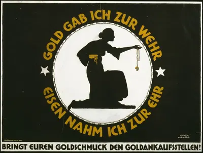 Gold gab ich zur Wehr, Eisen nahm ich zur Ehr by Julius Gipkens, 1916 — digital art print download