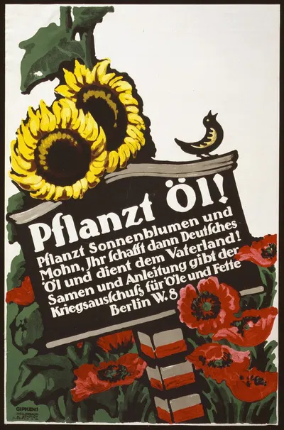 Pflanzt Öl! by Julius Gipkens, 1916 — digital art print download