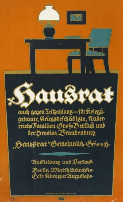 Hausrat auch gegen Teilzahlung by Lucian Bernhard, 1915 — digital art print download