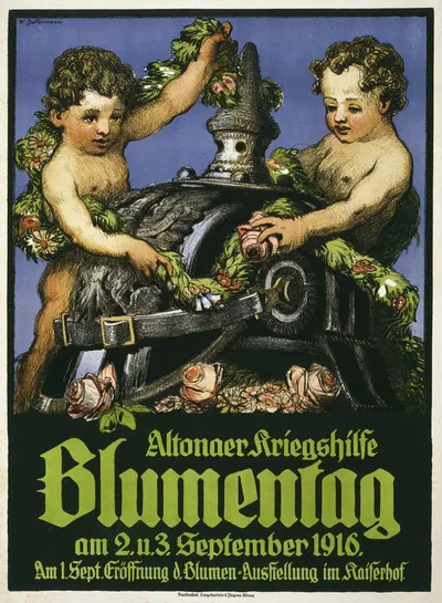 Altonaer Kriegshilfe Blumentag by Wilhelm Battermann, 1916 — digital art print download