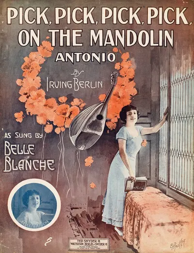 Pick, pick, pick, pick on the mandolin, Antonio by Edward H. Pfeiffer, 1912 — digital art print download