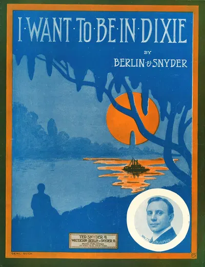 I want to be in Dixie by Gene Buck, 1912 — digital art print download