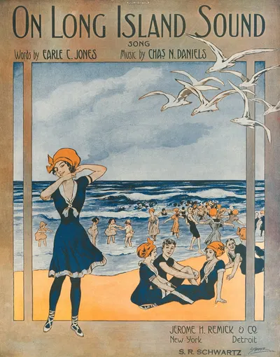 On Long Island Sound by Starmer, 1912 — digital art print download