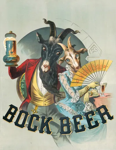 Bock beer [poster no 8] by Кэлверт Литографическая Компания, 1883 — digital art print download